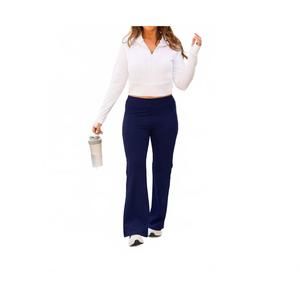 NEW JULIA ROSE bootcut leggings with pockets in navy